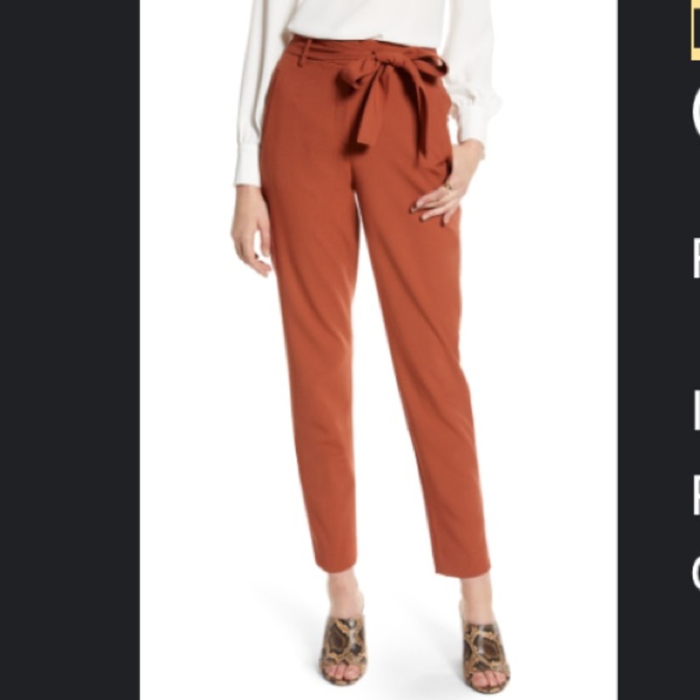 Halogen Tie Waist Twill Ankle Pants 2P